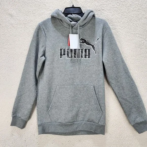 Puma Hoodie Womens Medium NWT White Fleece Lined Drawstring  Pockets